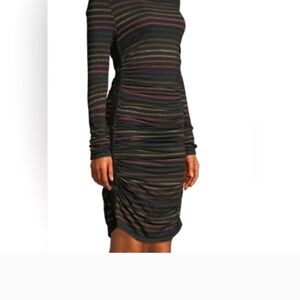 Veronica Beard Multicolor Striped Long Sleeve Dress
